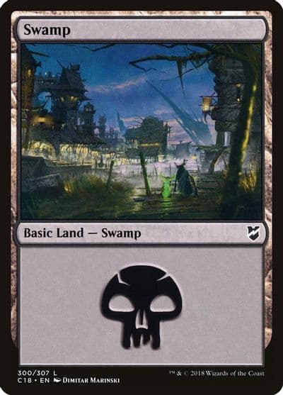 Swamp 300 Commander 2018 Magic card