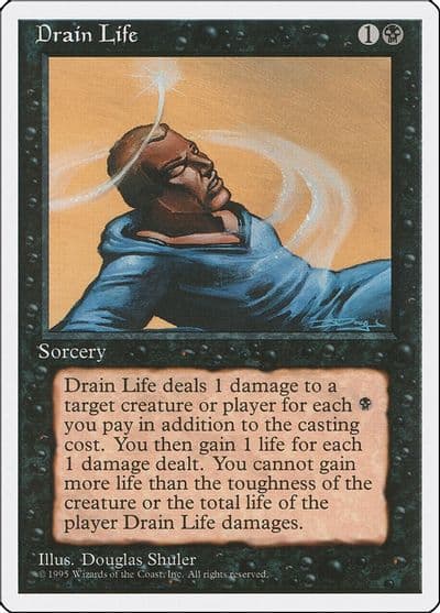 Drain Life Fourth Edition Magic card