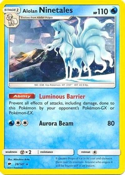 Alolan Ninetales (Cracked Ice Holo) Deck Exclusives Pokemon card