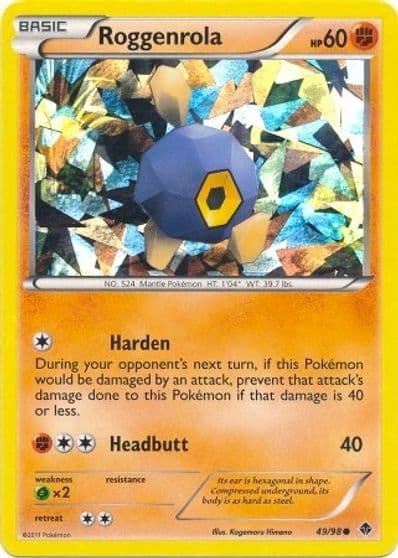 Roggenrola (Cracked Ice Holo) Blister Exclusives Pokemon card