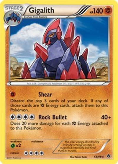 Gigalith (Cracked Ice Holo) Blister Exclusives Pokemon card