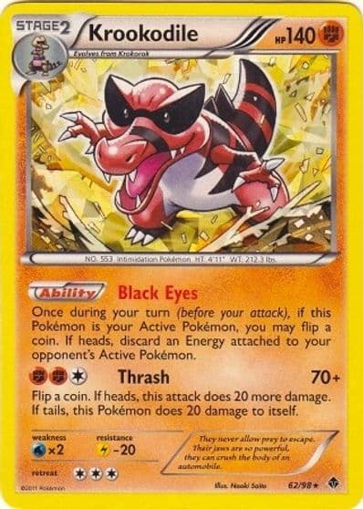 Krookodile (BW Emerging Powers) Deck Exclusives Pokemon card
