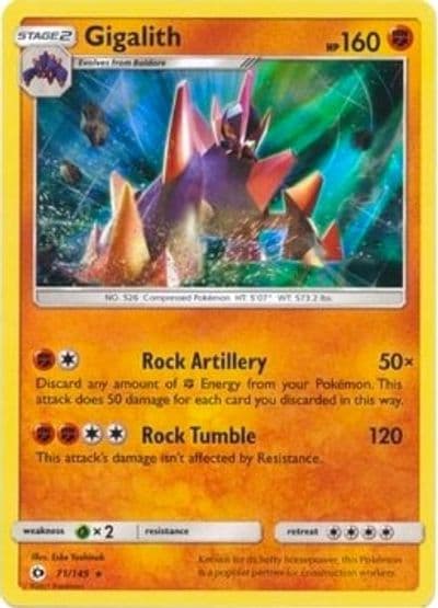 Gigalith (Cosmos Holo) Blister Exclusives Pokemon card