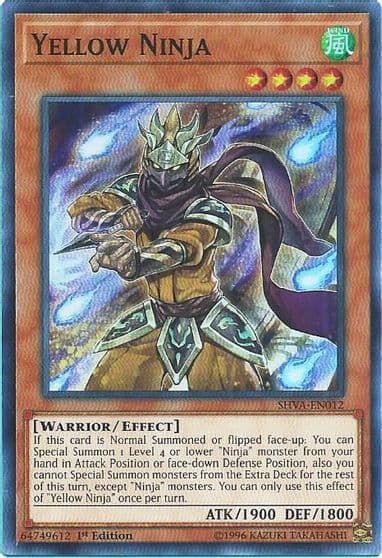 Yellow Ninja Shadows in Valhalla Yu-Gi-Oh! card