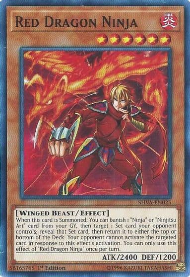 Red Dragon Ninja Shadows in Valhalla Yu-Gi-Oh! card