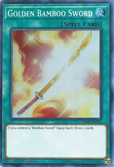 Golden Bamboo Sword Shadows in Valhalla Yu-Gi-Oh! card