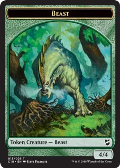 Beast 013 Plant Double Sided Token Commander 2018 Magic card