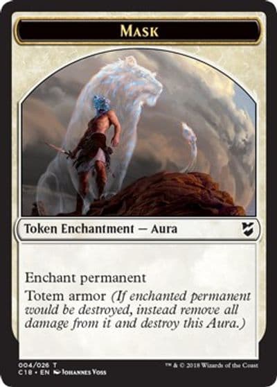 Mask Horror Double Sided Token Commander 2018 Magic card