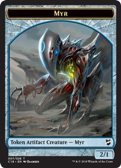 Myr 007 Thopter 008 Double Sided Token Commander 2018 Magic card
