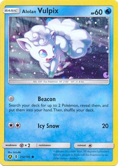 Alolan Vulpix - 21a/145 Alternate Art Promos Pokemon card