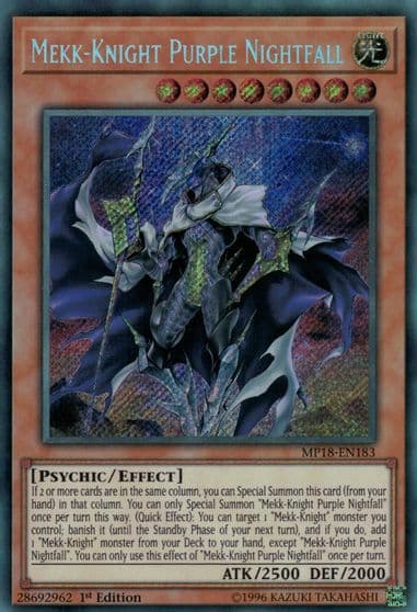 Mekk Knight Purple Nightfall 2018 Mega-Tins Mega Pack Yu-Gi-Oh! card