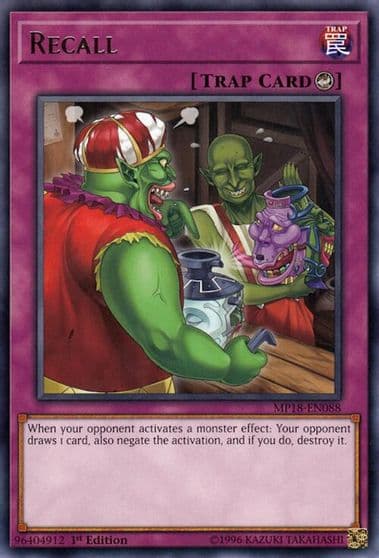 Recall 2018 Mega-Tins Mega Pack Yu-Gi-Oh! card