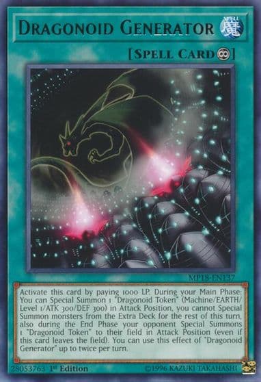 Dragonoid Generator 2018 Mega-Tins Mega Pack Yu-Gi-Oh! card