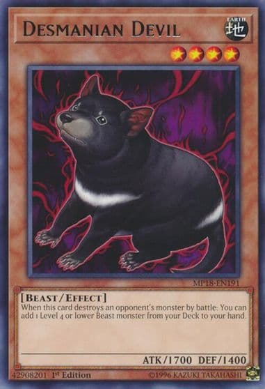 Desmanian Devil 2018 Mega-Tins Mega Pack Yu-Gi-Oh! card