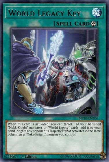 World Legacy Key 2018 Mega-Tins Mega Pack Yu-Gi-Oh! card