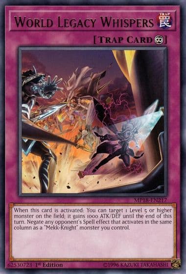 World Legacy Whispers 2018 Mega-Tins Mega Pack Yu-Gi-Oh! card