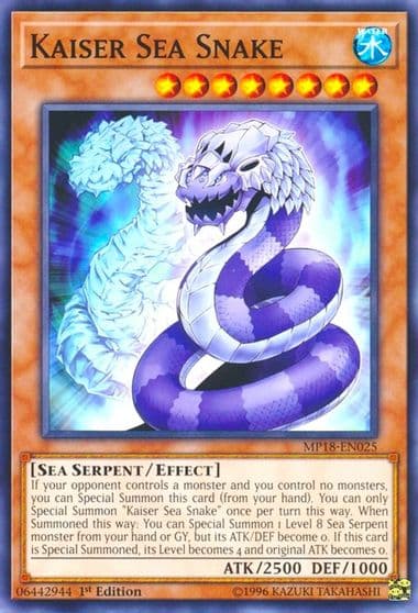 Kaiser Sea Snake 2018 Mega-Tins Mega Pack Yu-Gi-Oh! card