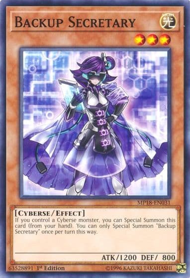 Backup Secretary 2018 Mega-Tins Mega Pack Yu-Gi-Oh! card