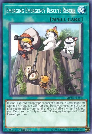 Emerging Emergency Rescute Rescue 2018 Mega-Tins Mega Pack Yu-Gi-Oh! card