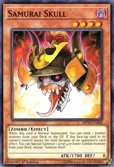 Samurai Skull 2018 Mega-Tins Mega Pack Yu-Gi-Oh! card
