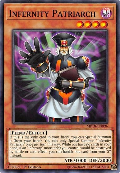 Infernity Patriarch 2018 Mega-Tins Mega Pack Yu-Gi-Oh! card