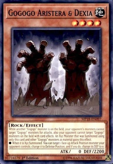 Gogogo Aristera and Dexia 2018 Mega-Tins Mega Pack Yu-Gi-Oh! card