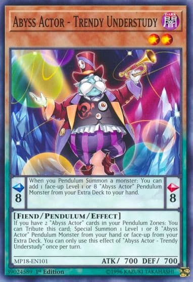 Abyss Actor Trendy Understudy 2018 Mega-Tins Mega Pack Yu-Gi-Oh! card