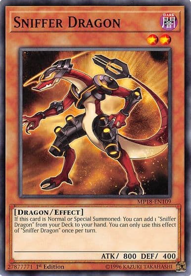 Sniffer Dragon 2018 Mega-Tins Mega Pack Yu-Gi-Oh! card