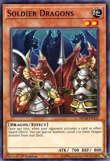 Soldier Dragons 2018 Mega-Tins Mega Pack Yu-Gi-Oh! card