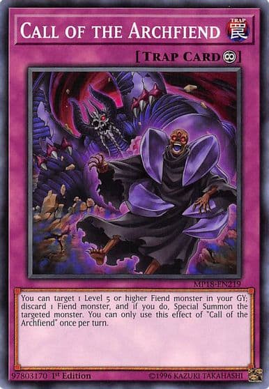 Call of the Archfiend 2018 Mega-Tins Mega Pack Yu-Gi-Oh! card