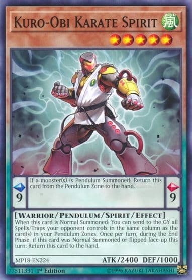 Kuro Obi Karate Spirit 2018 Mega-Tins Mega Pack Yu-Gi-Oh! card