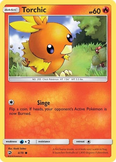 Torchic Dragon Majesty Pokemon card