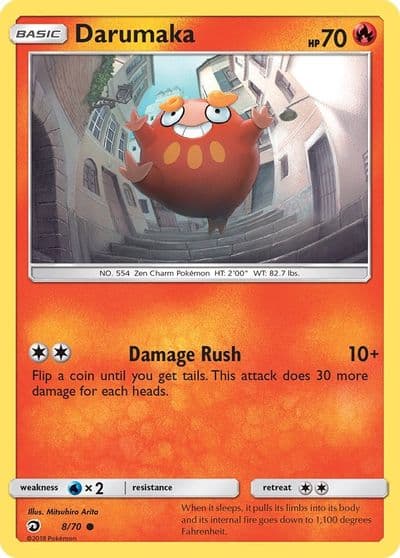 Darumaka Dragon Majesty Pokemon card