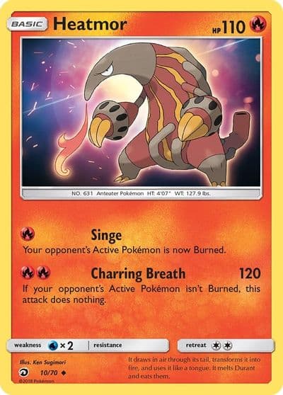Heatmor Dragon Majesty Pokemon card