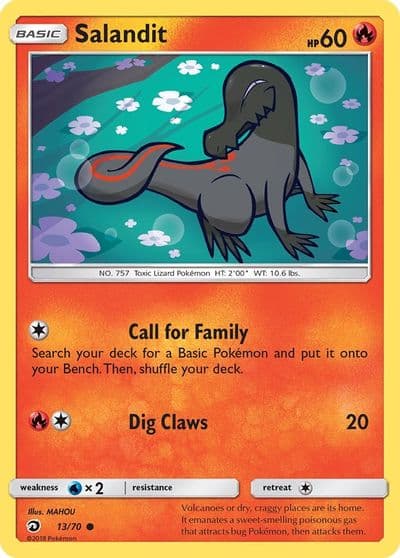 Salandit Dragon Majesty Pokemon card
