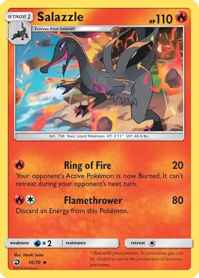 Salazzle Dragon Majesty Pokemon card