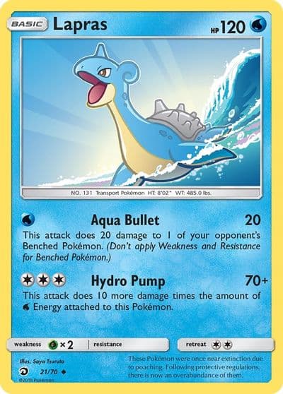 Lapras Dragon Majesty Pokemon card