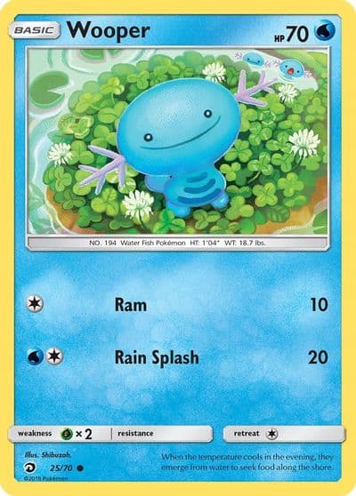 Wooper Dragon Majesty Pokemon card