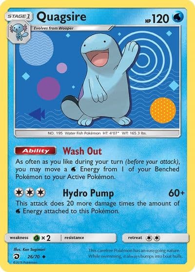 Quagsire Dragon Majesty Pokemon card