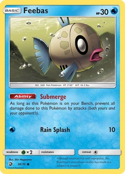 Feebas Dragon Majesty Pokemon card