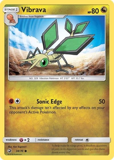 Vibrava Dragon Majesty Pokemon card