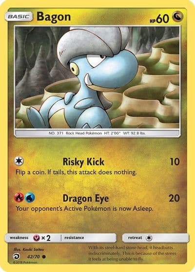 Bagon Dragon Majesty Pokemon card