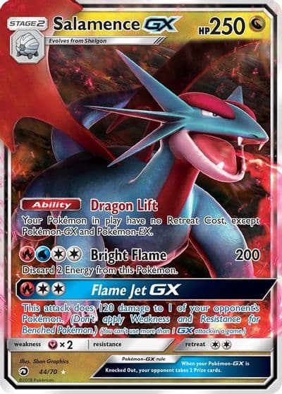 Salamence GX Dragon Majesty Pokemon card