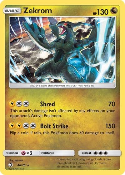Zekrom Dragon Majesty Pokemon card
