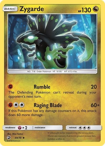 Zygarde Dragon Majesty Pokemon card