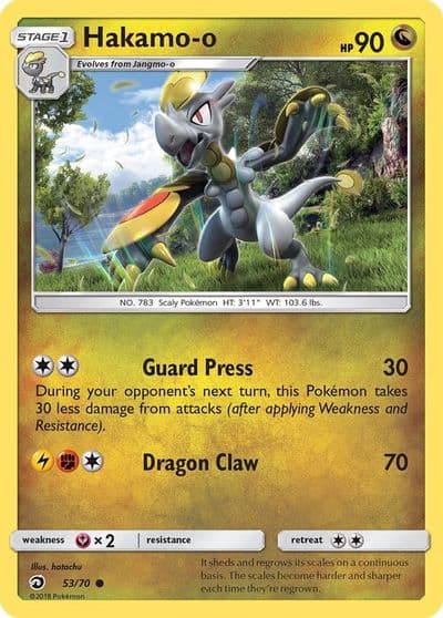Hakamo-o Dragon Majesty Pokemon card