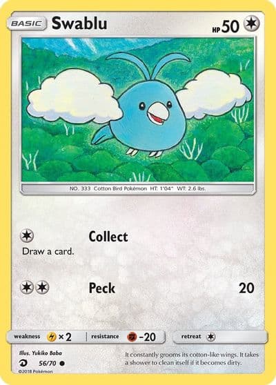 Swablu (56) Dragon Majesty Pokemon card
