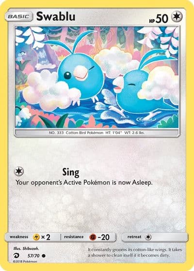 Swablu (57) Dragon Majesty Pokemon card