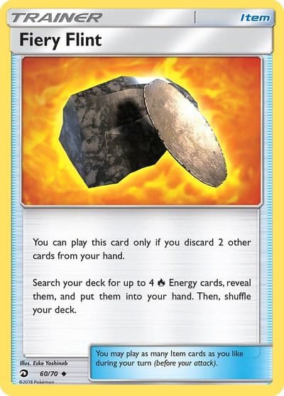 Fiery Flint Dragon Majesty Pokemon card