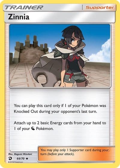 Zinnia Dragon Majesty Pokemon card